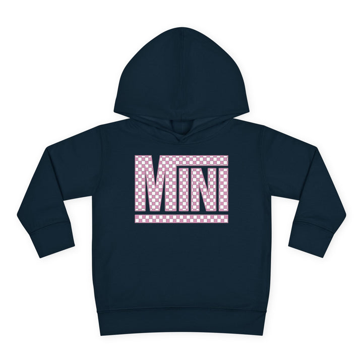 Pink Check Mini - Toddler Pullover Fleece Hoodie