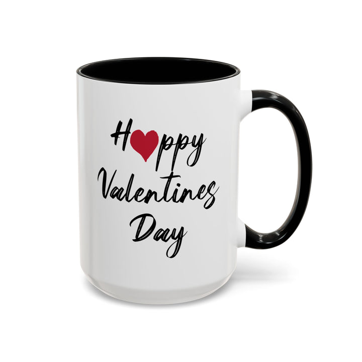 Happy Valentines Day - Accent Coffee Mug (11, 15oz)