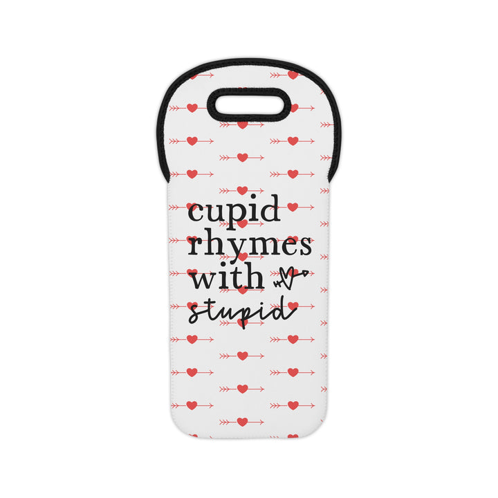 Cupid Rhymes With Stupid - Wine Tote Bag