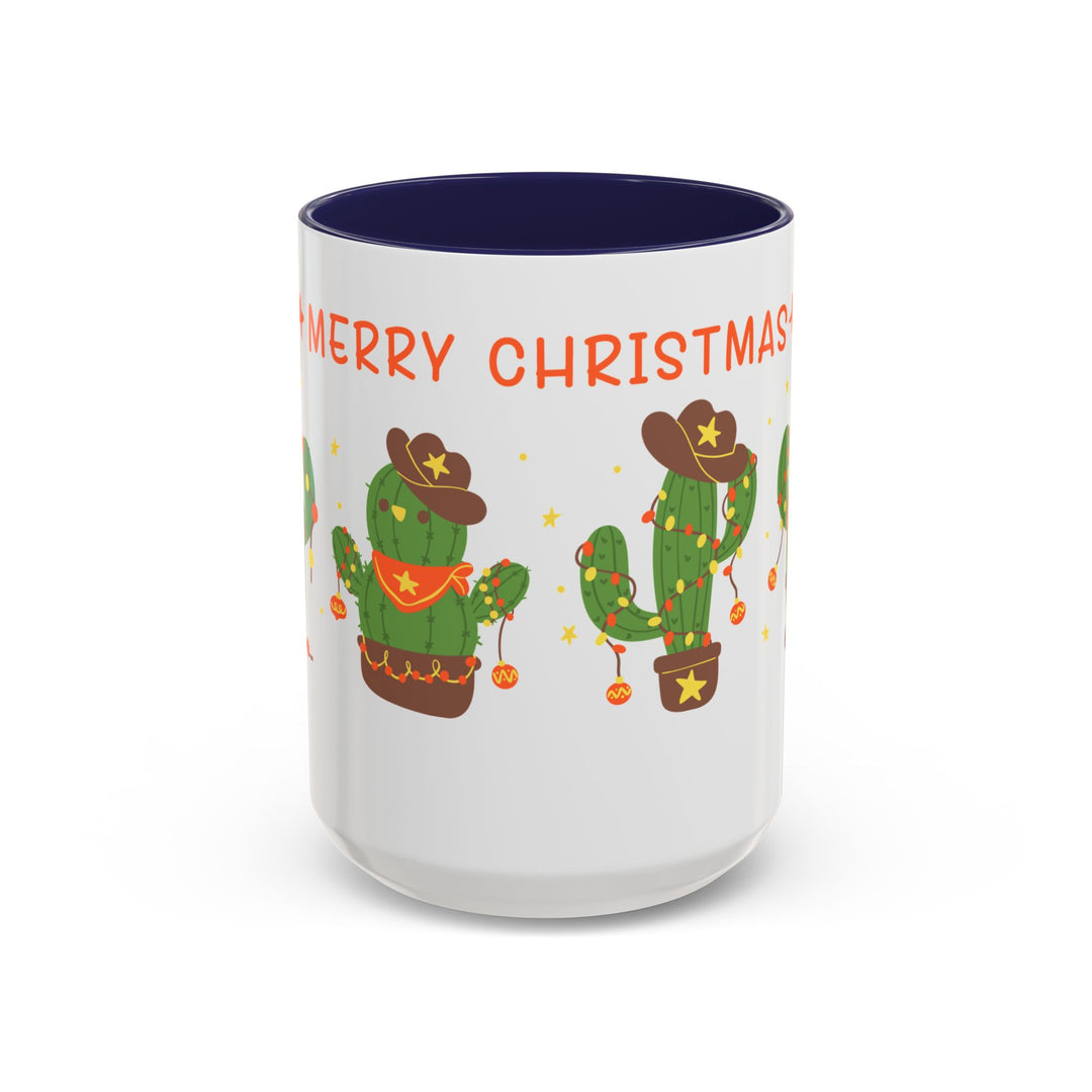 Merry Christmas Cactus -  Accent Coffee Mug (11, 15oz)