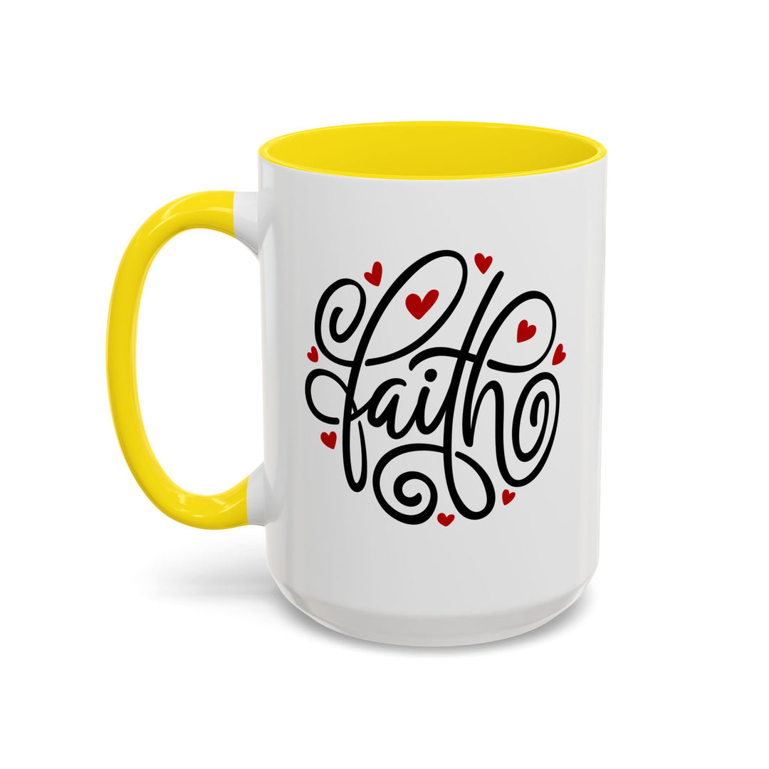 Faith Hearts - Accent Coffee Mug (11, 15oz)