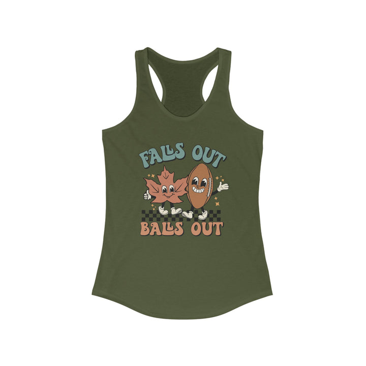 Falls Out Balls Out - Women's Ideal Racerback Tank