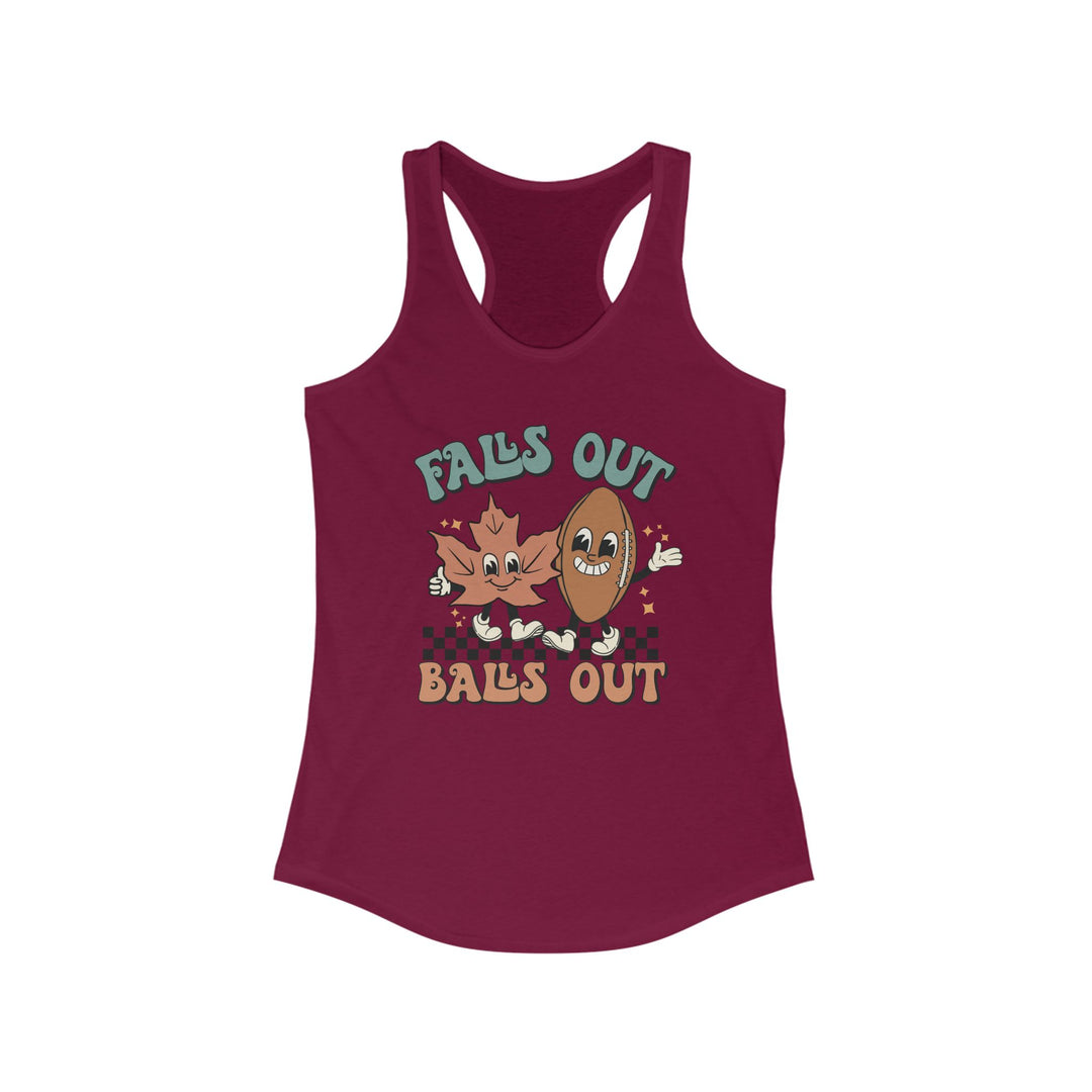 Falls Out Balls Out - Women's Ideal Racerback Tank