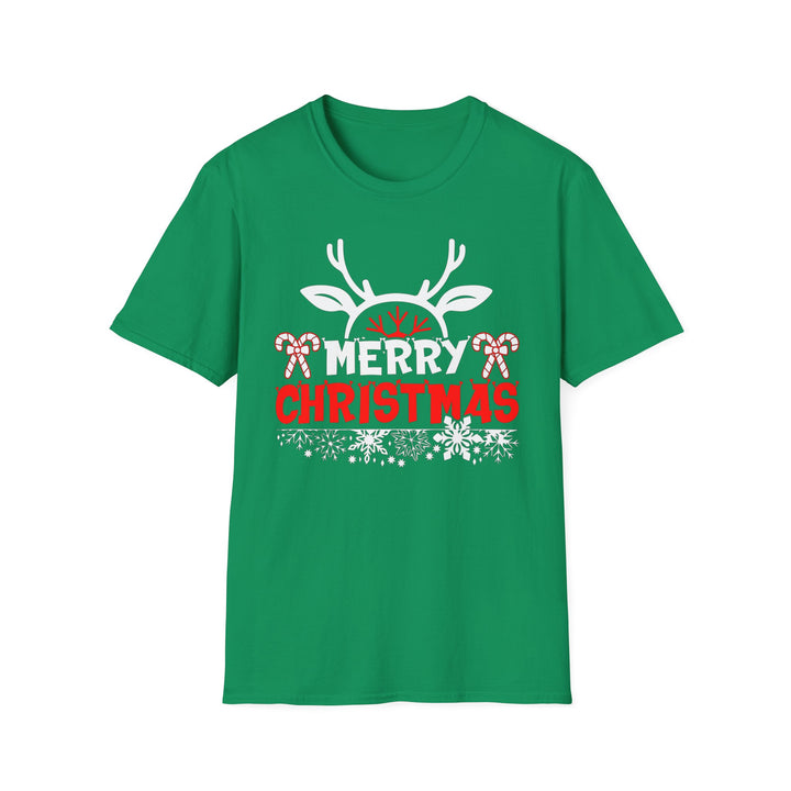 Merry Christmas Antlers - Unisex Softstyle T-Shirt