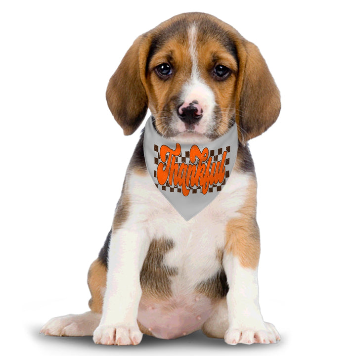 Retro Thankful - Dog Bandanas Double Sided with Buckle
