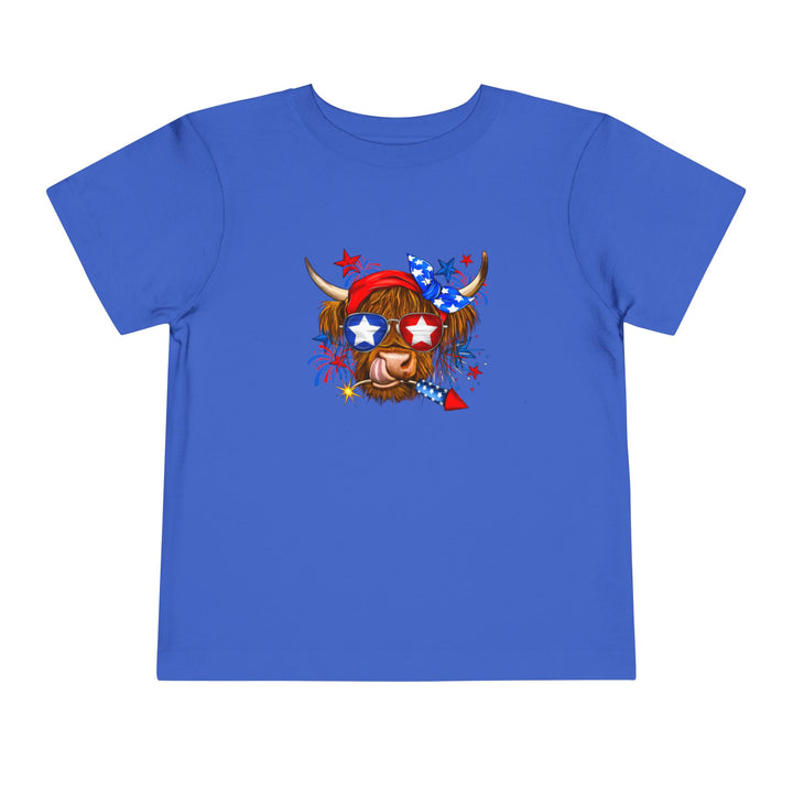4th Of July Cow - Toddler Short Sleeve Tee