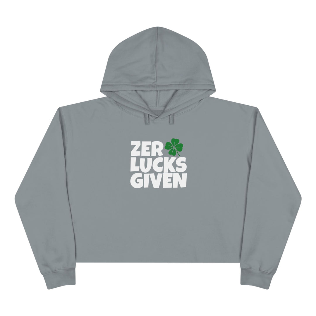 Zero Lucks Given - Crop Hoodie