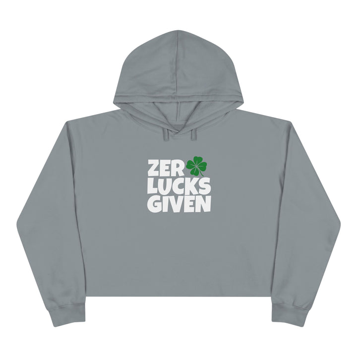 Zero Lucks Given - Crop Hoodie