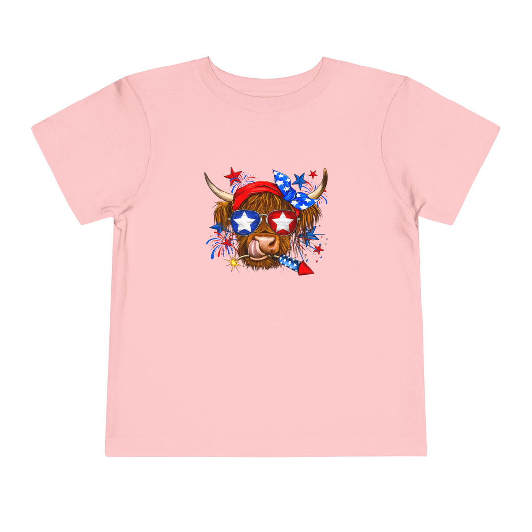 4th Of July Cow - Toddler Short Sleeve Tee