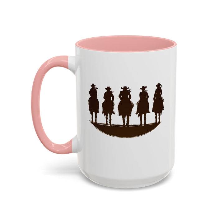 Cowboy Silhouette - Accent Coffee Mug (11, 15oz)