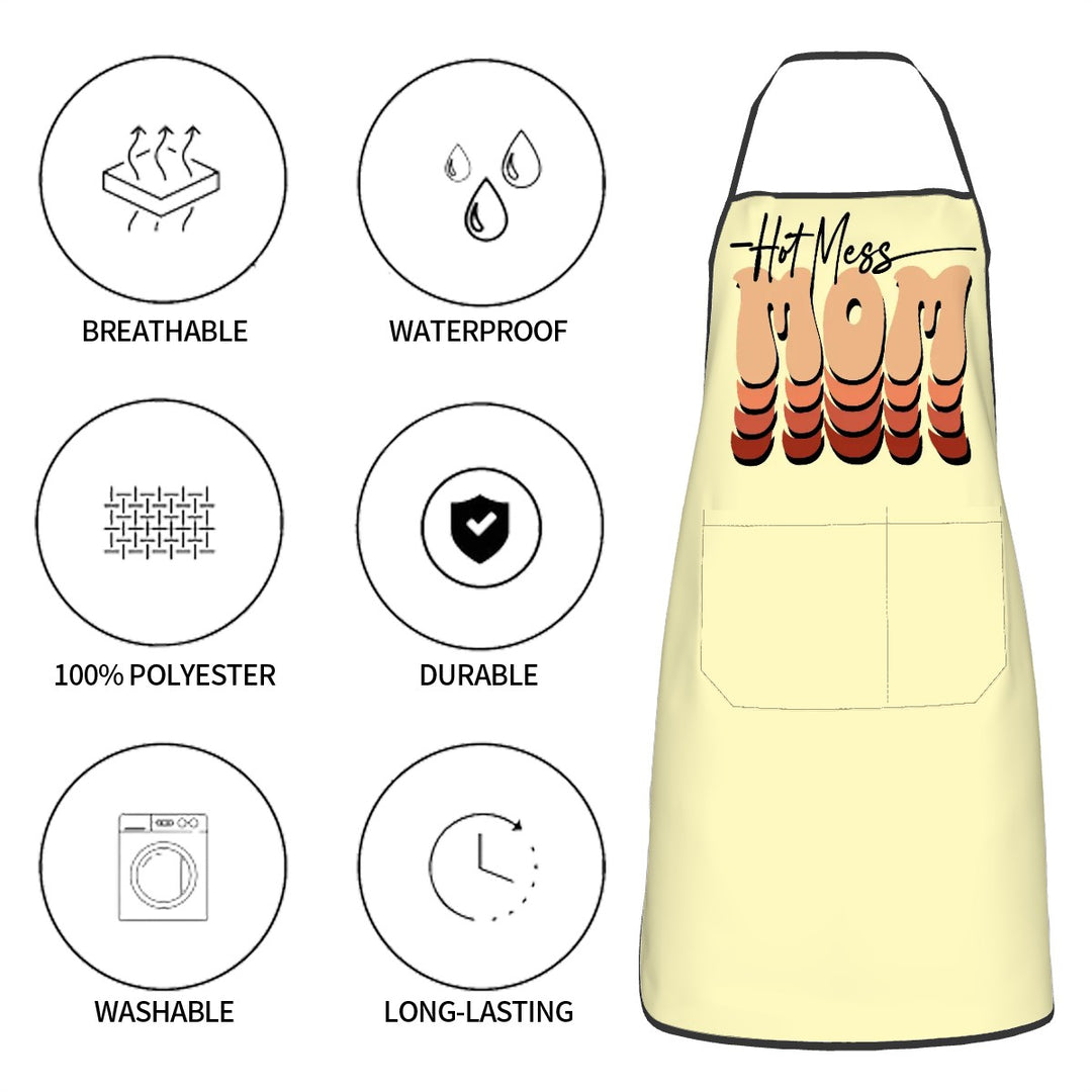 Hot Mess Mom - Adult Apron with Pockets