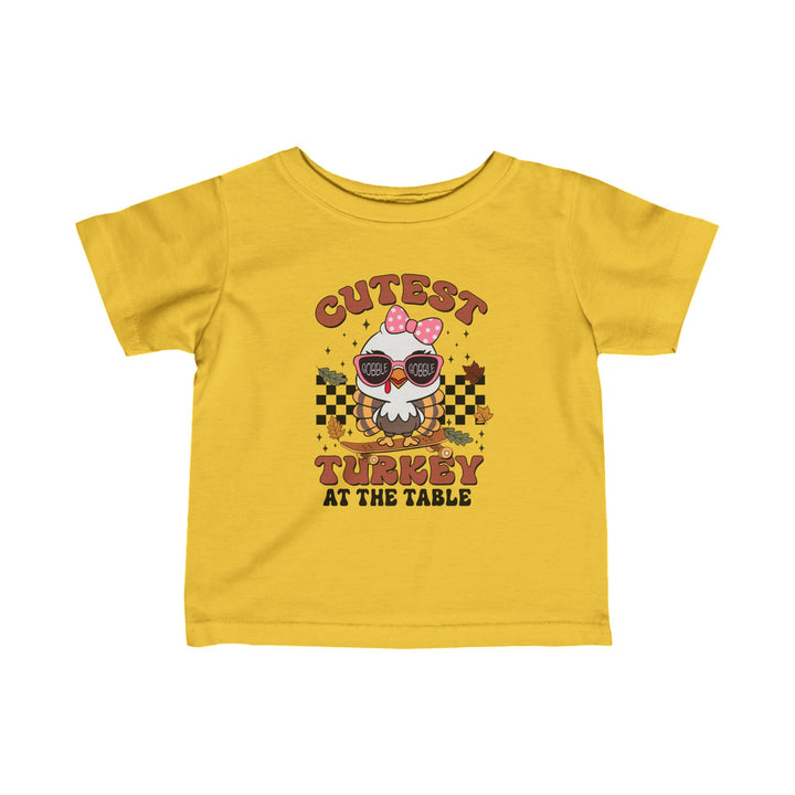 Cutest Turkey  Girls - Infant Fine Jersey Tee