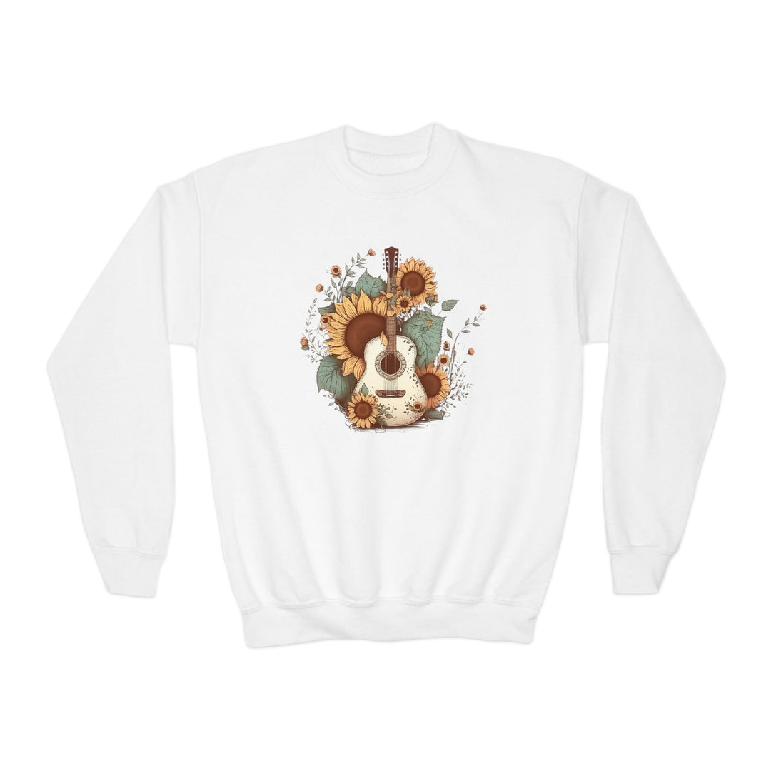 Sunflower Guitar - Youth Crewneck Sweatshirt
