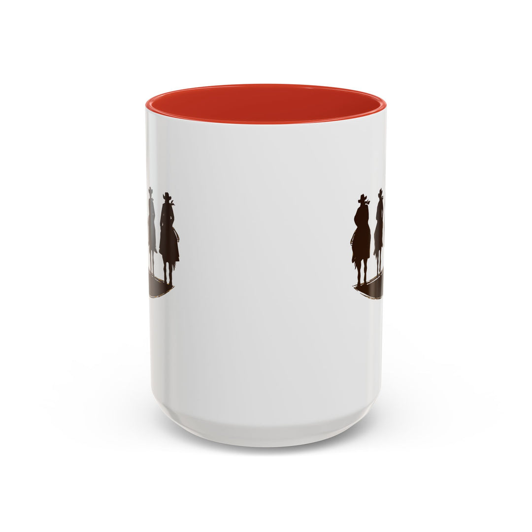 Cowboy Silhouette - Accent Coffee Mug (11, 15oz)