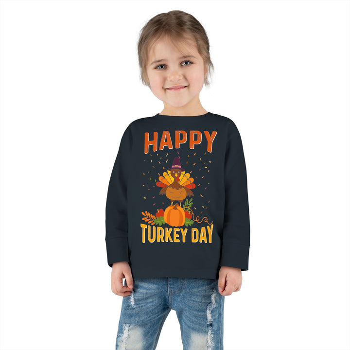 Happy Turkey Day - Toddler Long Sleeve Tee