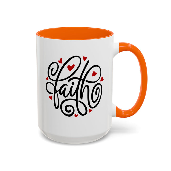 Faith Hearts - Accent Coffee Mug (11, 15oz)