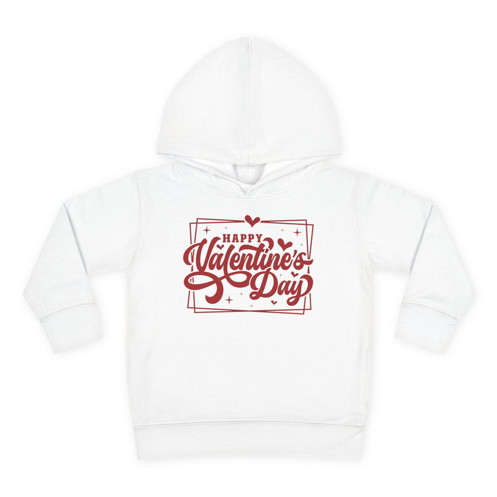 Happy Valentine's Day W/Hearts - Toddler Pullover Fleece Hoodie