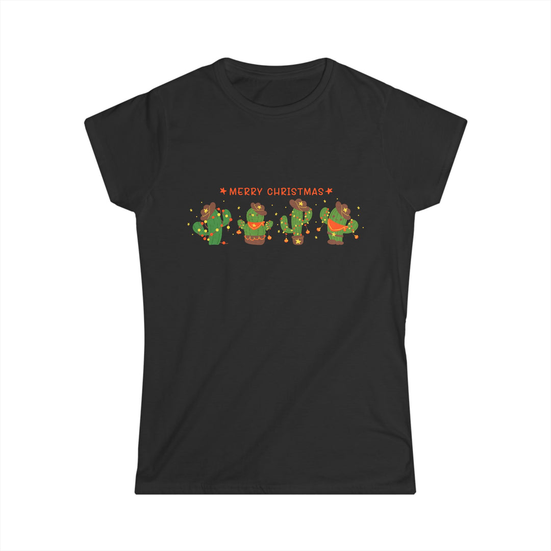 Merry Christmas Cactus - Women's Softstyle Tee