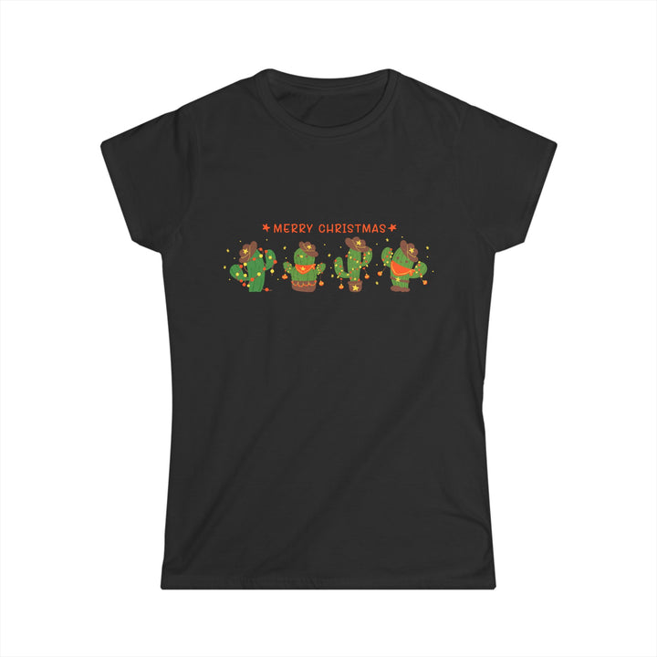 Merry Christmas Cactus - Women's Softstyle Tee