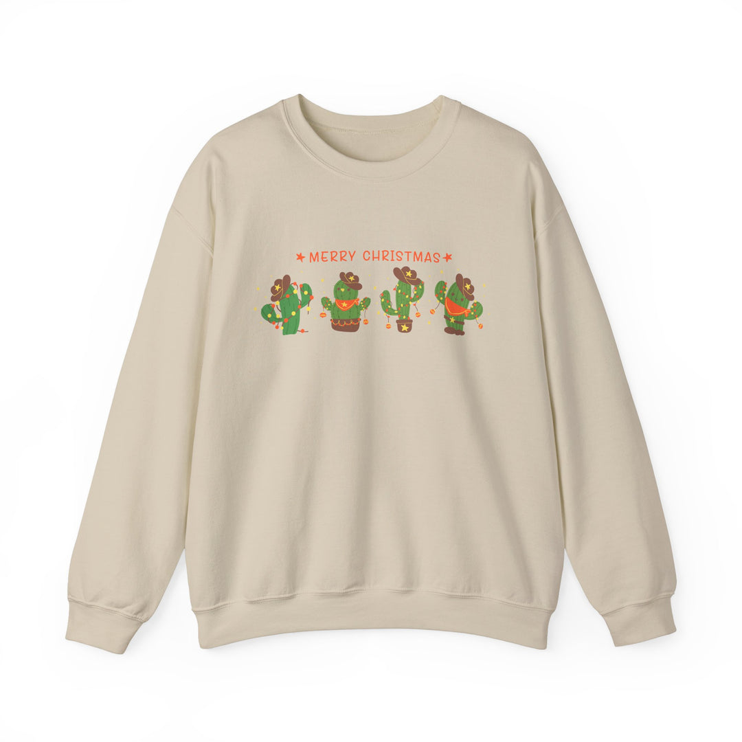 Merry Christmas Cactus - Unisex Heavy Blend™ Crewneck Sweatshirt