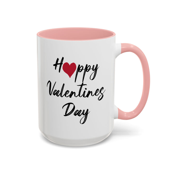 Happy Valentines Day - Accent Coffee Mug (11, 15oz)