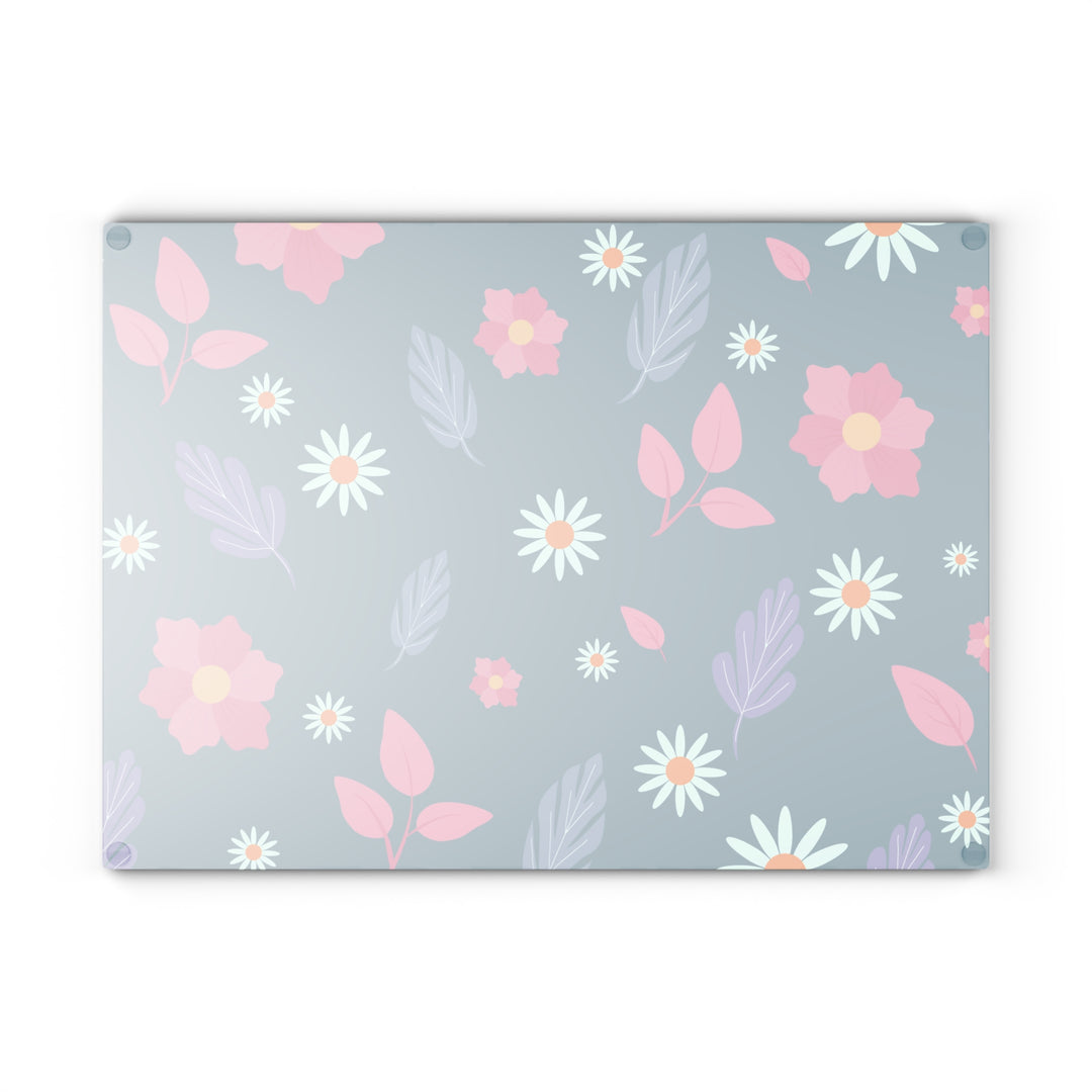 Bright Spring Pattern - Glass Cutting Board