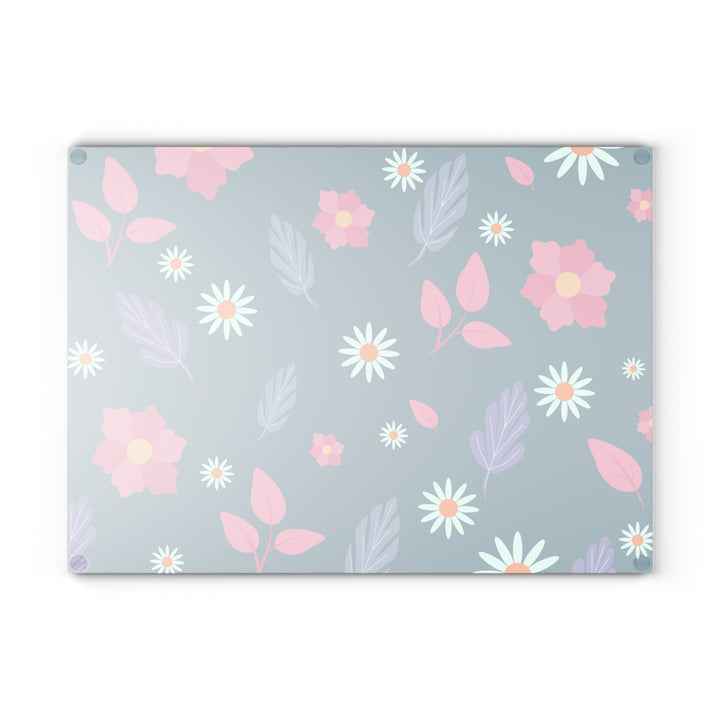 Bright Spring Pattern - Glass Cutting Board