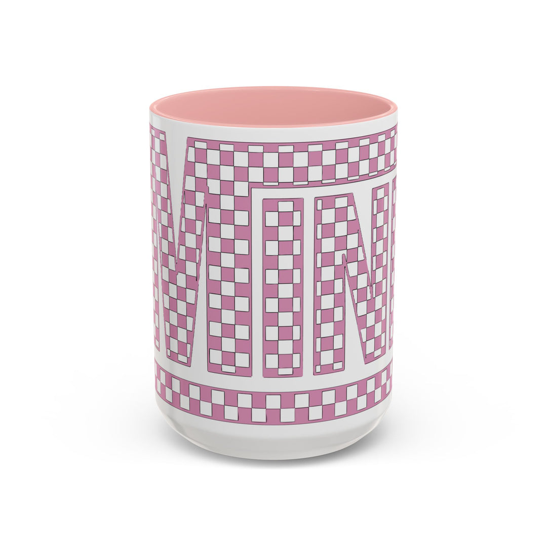 Pink Check Mini - Accent Coffee Mug (11, 15oz)