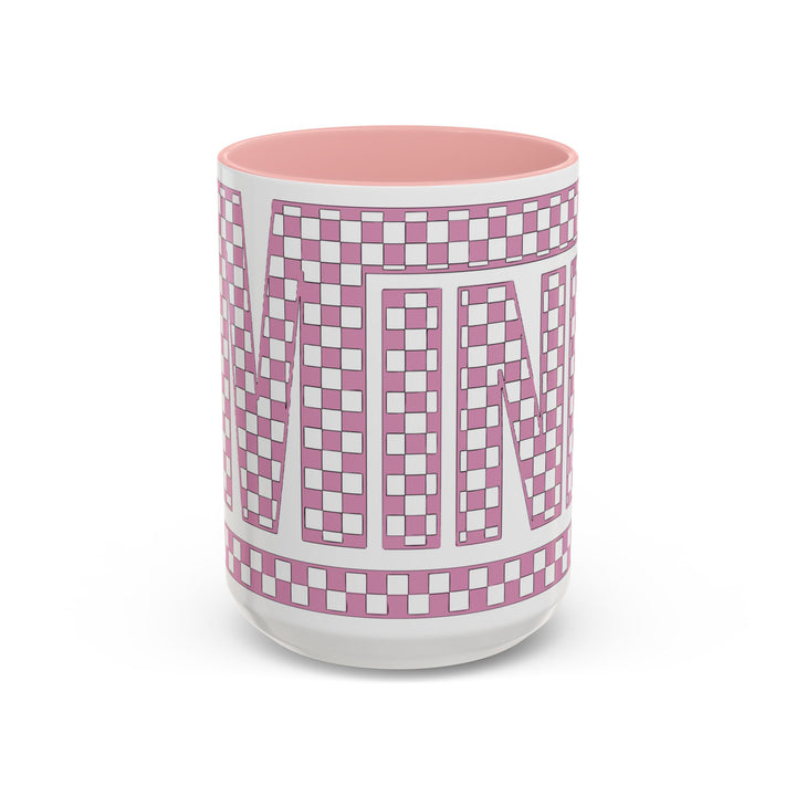 Pink Check Mini - Accent Coffee Mug (11, 15oz)