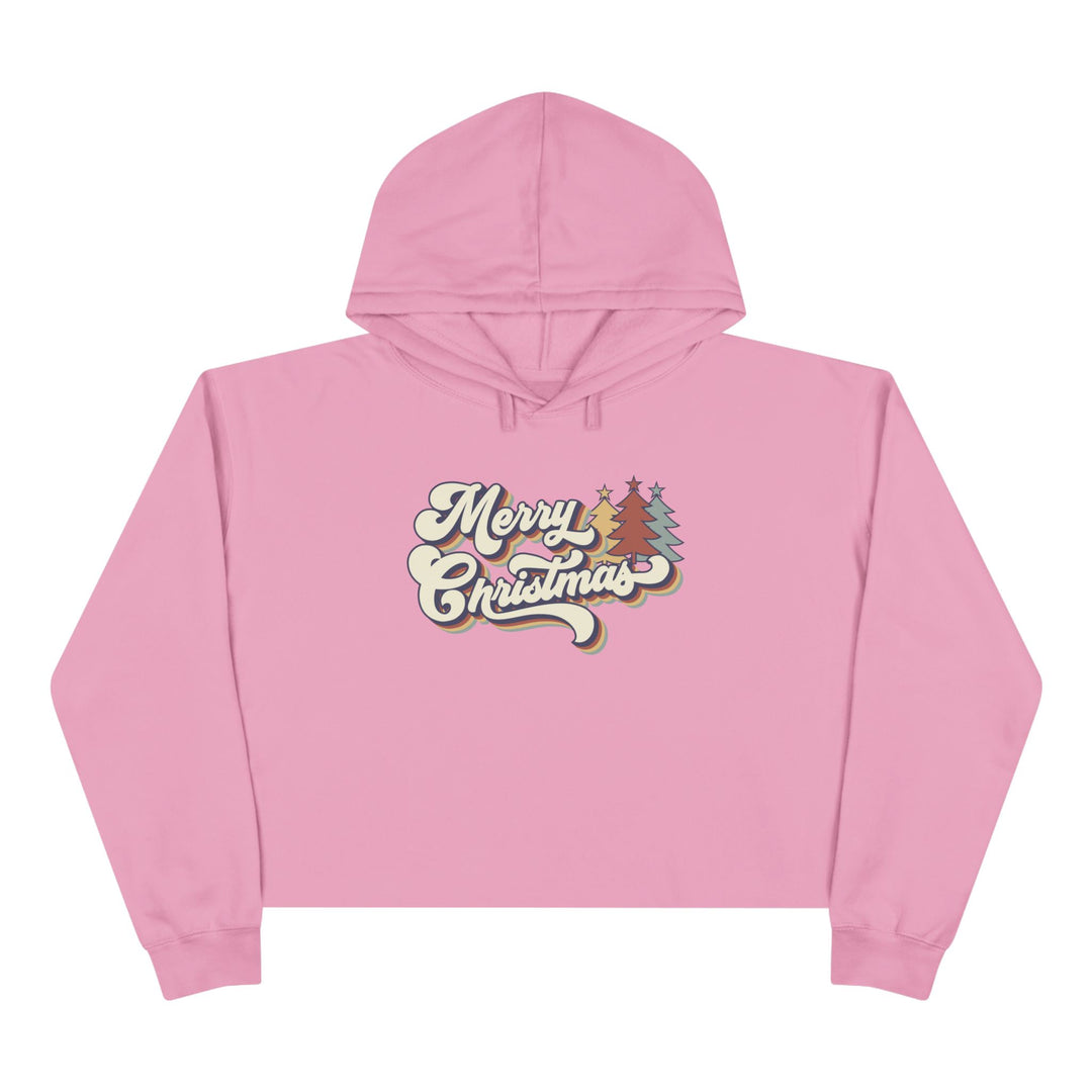 Retro Merry Christmas - Crop Hoodie