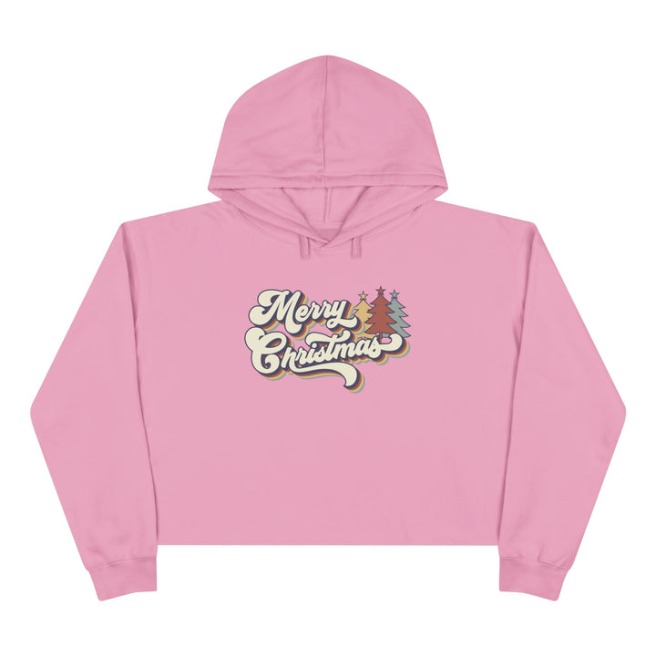 Retro Merry Christmas - Crop Hoodie