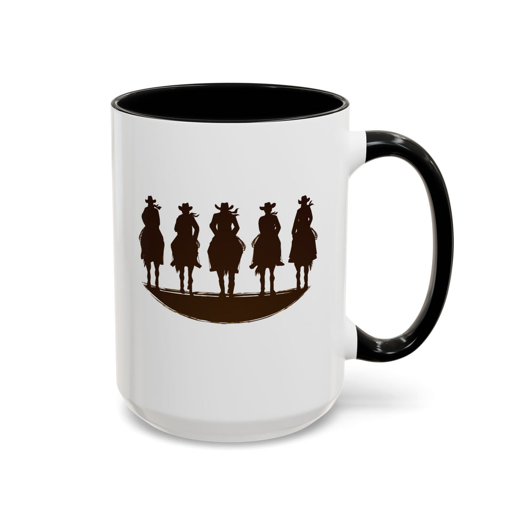 Cowboy Silhouette - Accent Coffee Mug (11, 15oz)