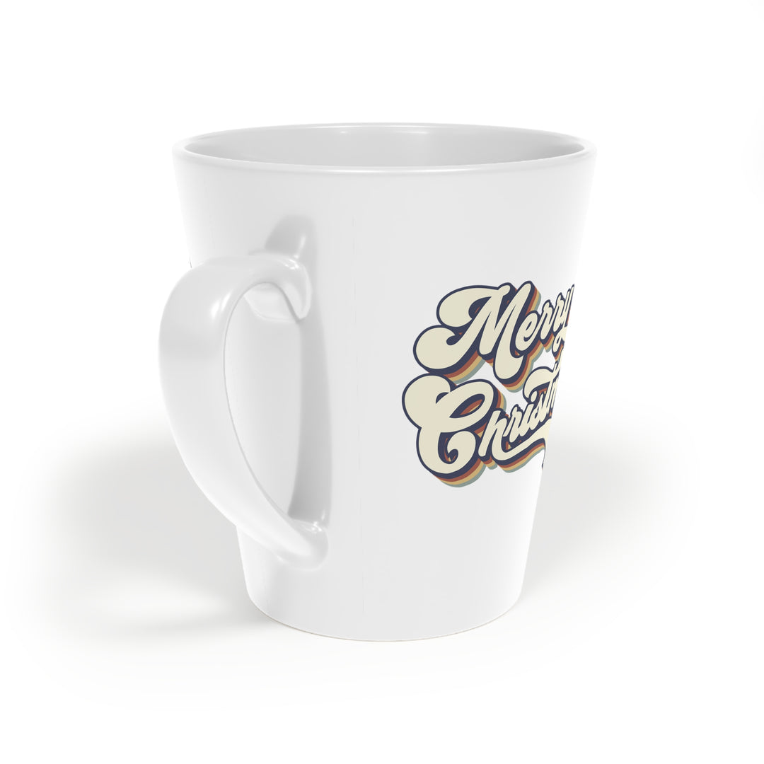 Retro Merry Christmas - Latte Mug, 12oz