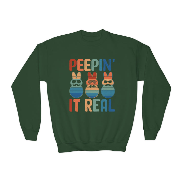 Peepin It Real - Youth Crewneck Sweatshirt