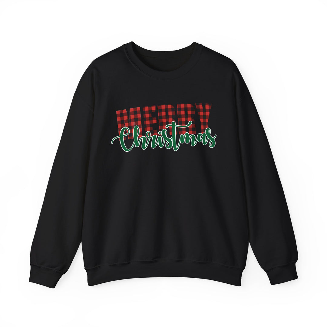 Merry Christmas Buffalo Plaid - Unisex Heavy Blend™ Crewneck Sweatshirt