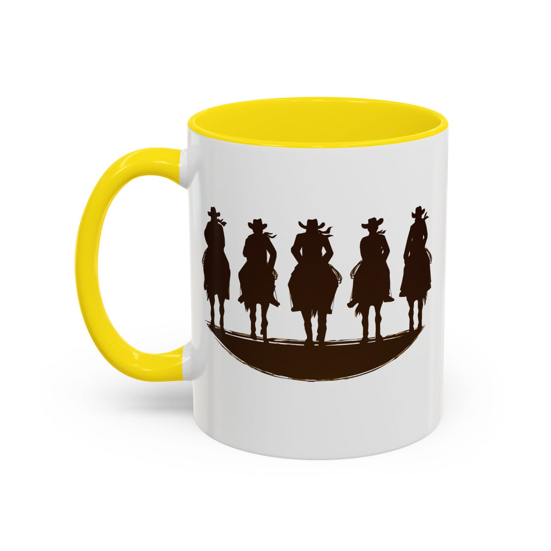 Cowboy Silhouette - Accent Coffee Mug (11, 15oz)
