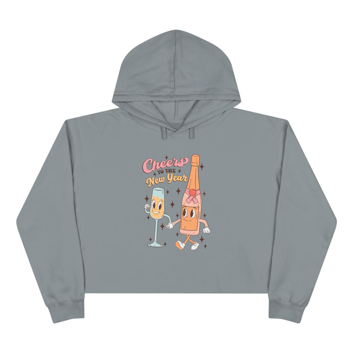 Cheers To The New Year - Crop Hoodie