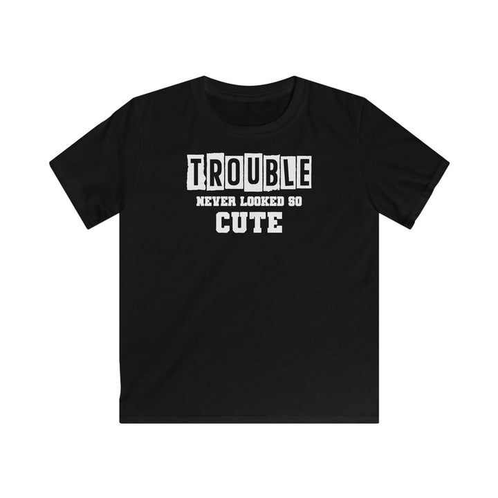 Trouble Never Looked So Cute - Kids Softstyle Tee