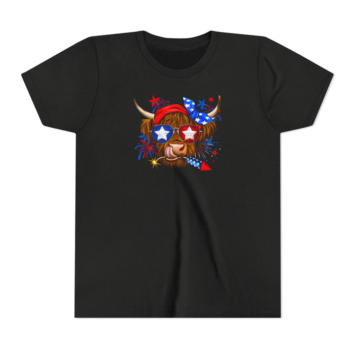 4th Of July Cow - Youth Short Sleeve Tee