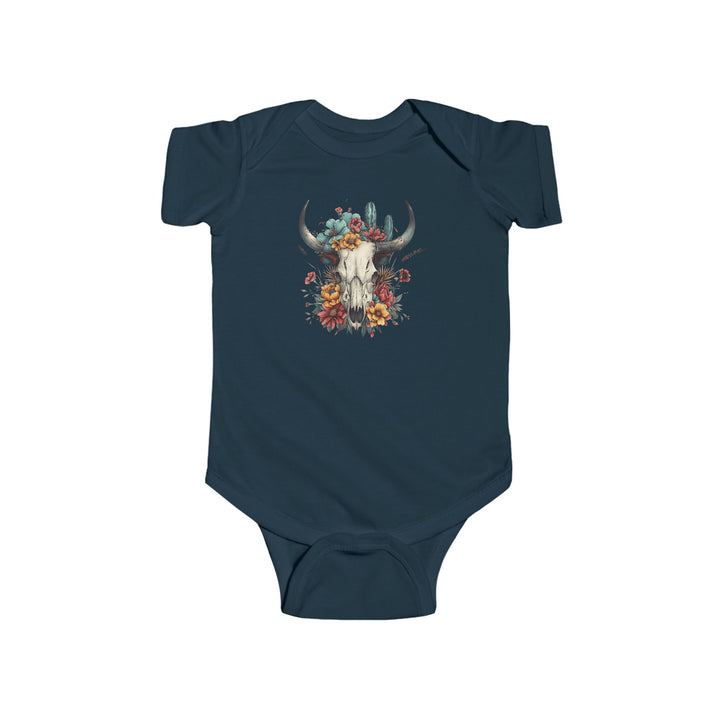Bright And Flowery Skull - Infant Fine Jersey Bodysuit
