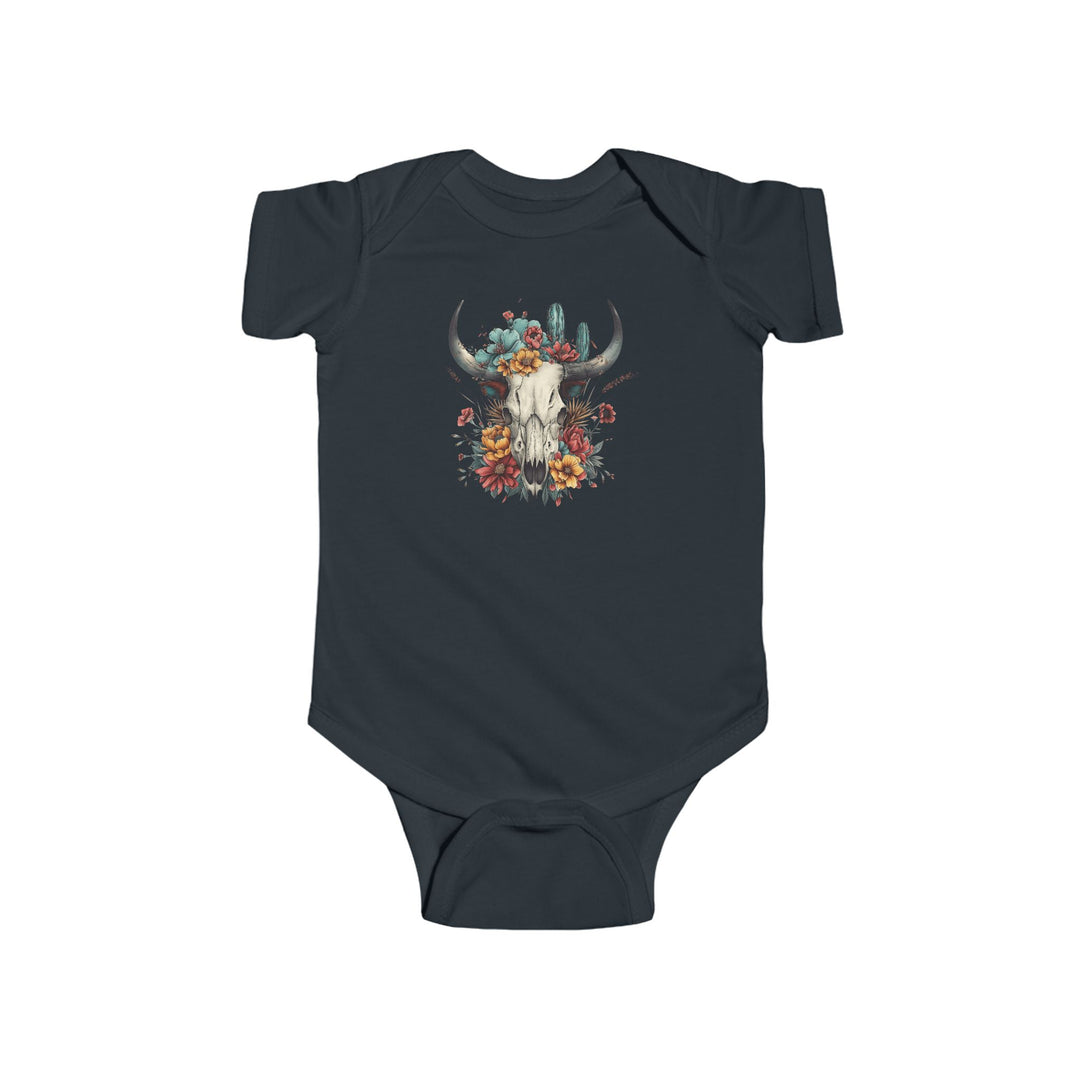 Bright And Flowery Skull - Infant Fine Jersey Bodysuit