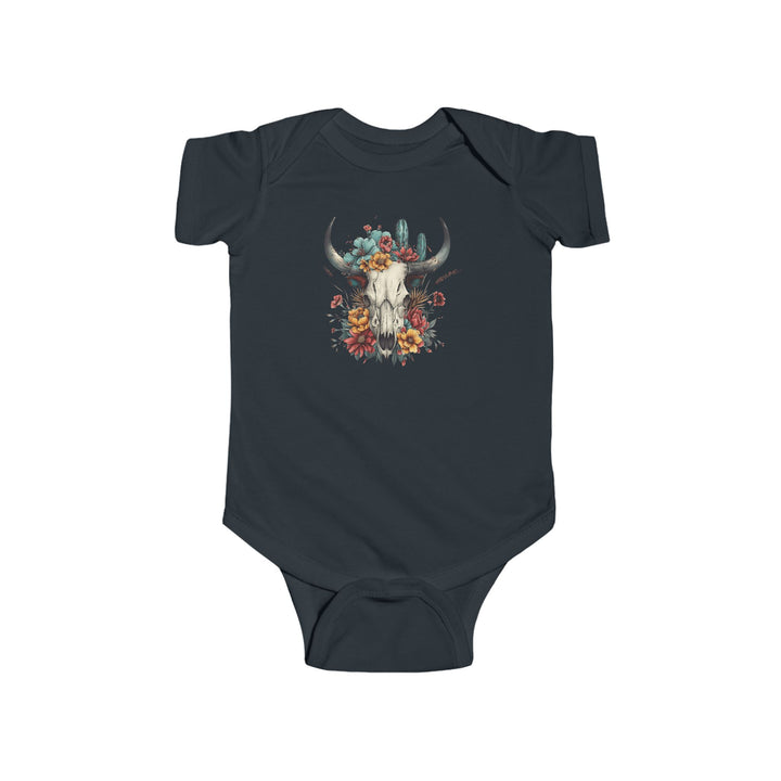 Bright And Flowery Skull - Infant Fine Jersey Bodysuit