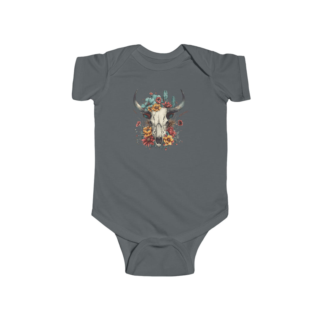Bright And Flowery Skull - Infant Fine Jersey Bodysuit
