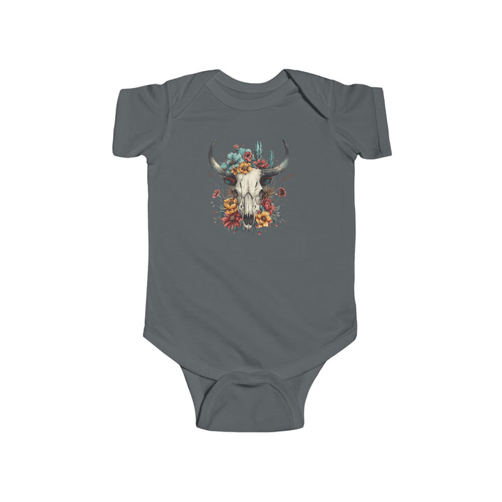 Bright And Flowery Skull - Infant Fine Jersey Bodysuit