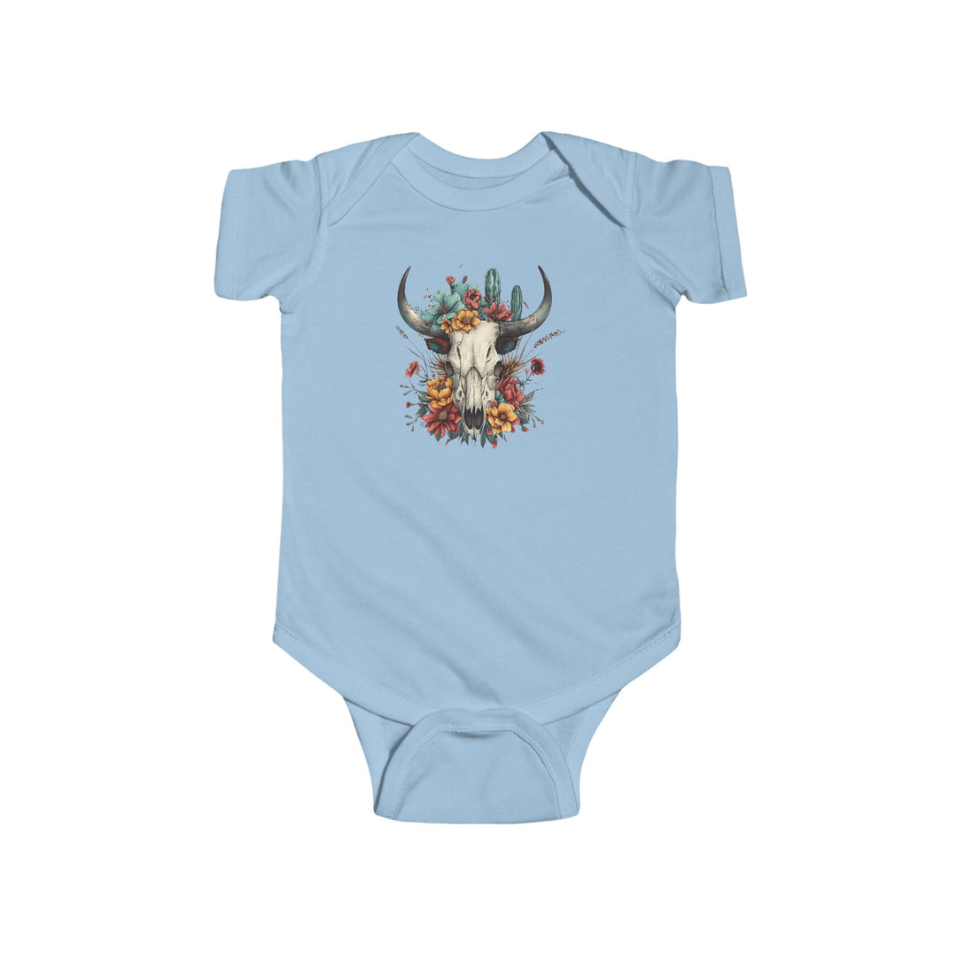 Bright And Flowery Skull - Infant Fine Jersey Bodysuit