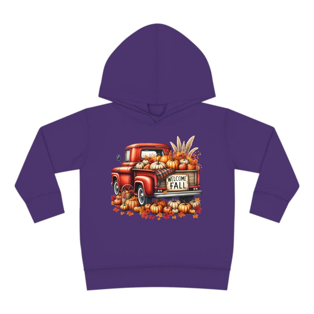 Welcome Fall - Toddler Pullover Fleece Hoodie