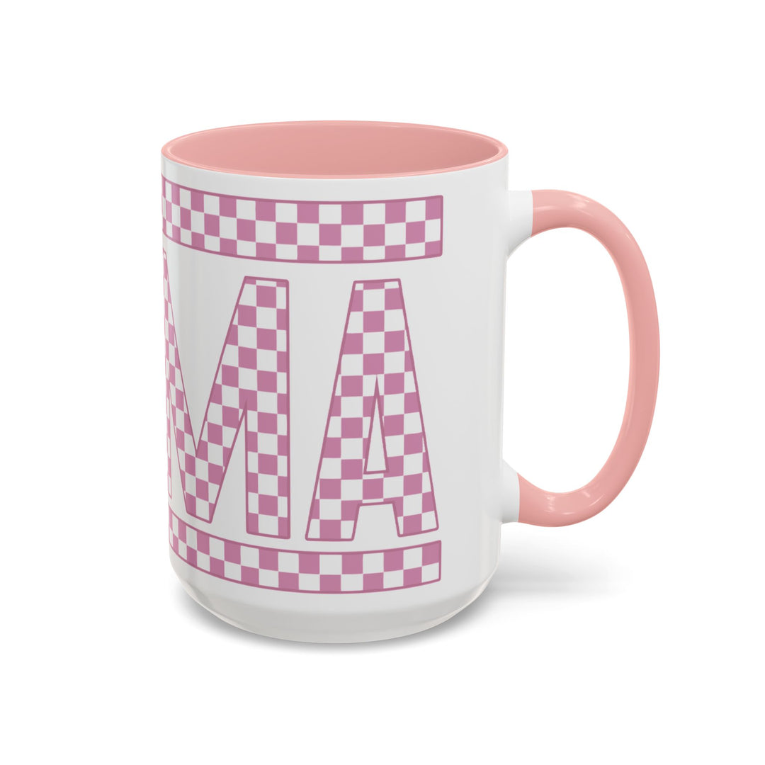 Pink Check Mama - Accent Coffee Mug (11, 15oz)