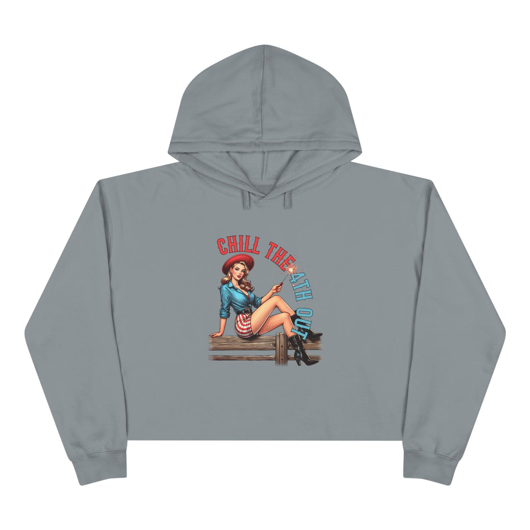 Chill The 4th Out - Crop Hoodie