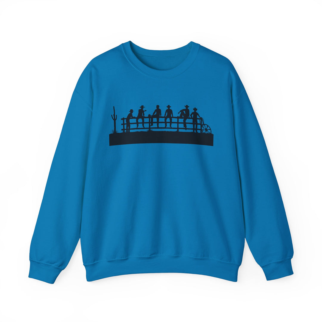 Cowboys On Fence Silhouette - Unisex Heavy Blend™ Crewneck Sweatshirt