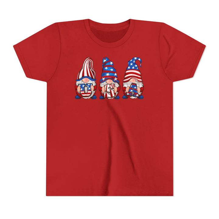 4th Of July Gnomes - Youth Short Sleeve Tee